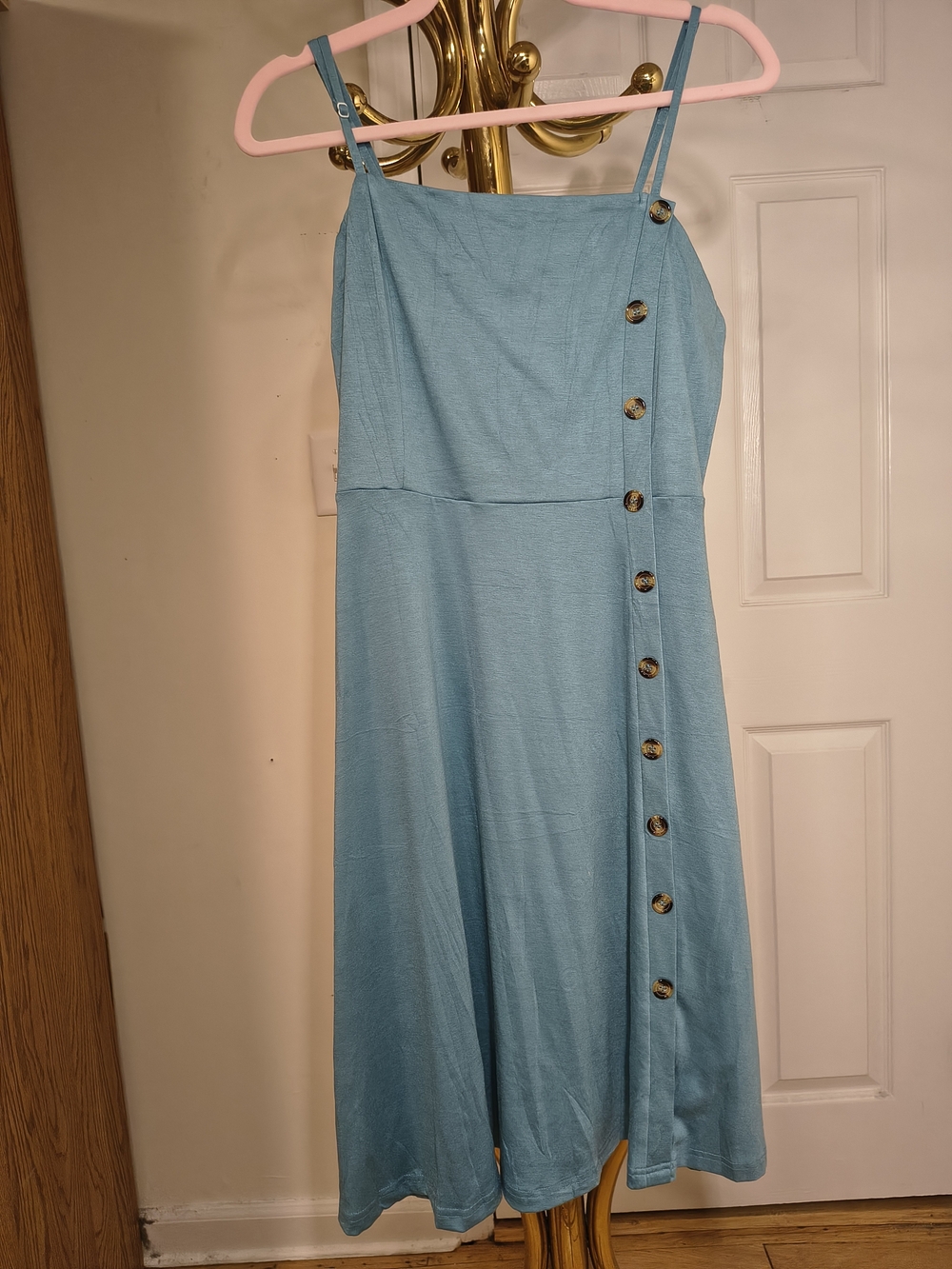 Teal Spaghetti Strap Midi Dress XL